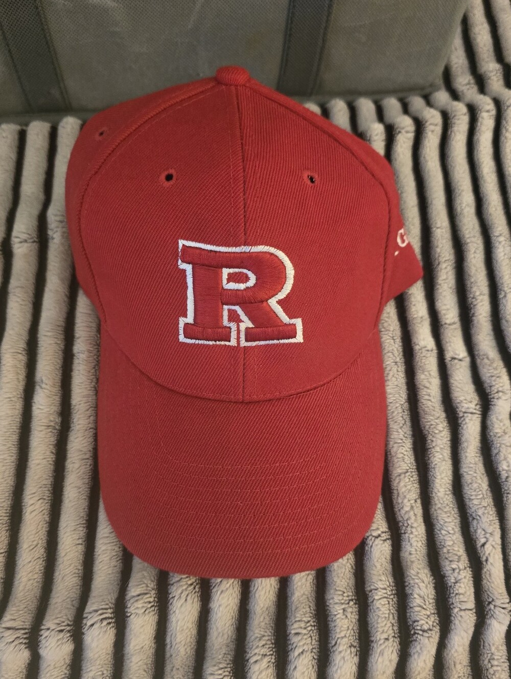 Rutgers Red Baseball Hat with "R" Logo